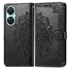 Leather Case Stands Fashionable Pattern Flip Cover Holder for Huawei Nova 11i Black