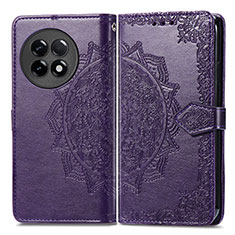 Leather Case Stands Fashionable Pattern Flip Cover Holder for OnePlus Ace 2 5G Purple