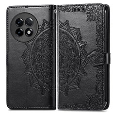 Leather Case Stands Fashionable Pattern Flip Cover Holder for OnePlus Ace 2 Pro 5G Black