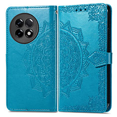 Leather Case Stands Fashionable Pattern Flip Cover Holder for OnePlus Ace 2 Pro 5G Blue