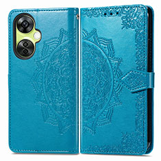 Leather Case Stands Fashionable Pattern Flip Cover Holder for OnePlus Nord N30 5G Blue