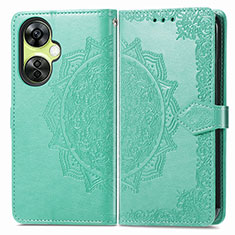 Leather Case Stands Fashionable Pattern Flip Cover Holder for OnePlus Nord N30 5G Green