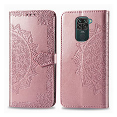 Leather Case Stands Fashionable Pattern Flip Cover Holder for Xiaomi Redmi 10X 4G Rose Gold