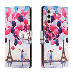 Leather Case Stands Fashionable Pattern Flip Cover Holder H02X for Samsung Galaxy A04s Mixed