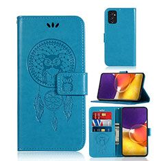 Leather Case Stands Fashionable Pattern Flip Cover Holder JX1 for Samsung Galaxy A82 5G Blue