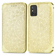 Leather Case Stands Fashionable Pattern Flip Cover Holder S01D for Huawei Honor X10 Max 5G Gold