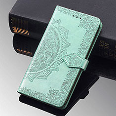 Leather Case Stands Fashionable Pattern Flip Cover Holder S01D for Samsung Galaxy S21 Ultra 5G Green