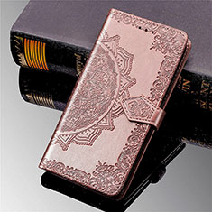 Leather Case Stands Fashionable Pattern Flip Cover Holder S01D for Samsung Galaxy S23 Ultra 5G Pink
