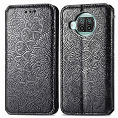 Leather Case Stands Fashionable Pattern Flip Cover Holder S01D for Xiaomi Mi 10i 5G Black