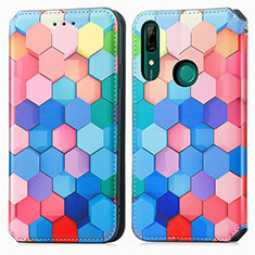 Leather Case Stands Fashionable Pattern Flip Cover Holder S02D for Huawei Honor 9X Colorful