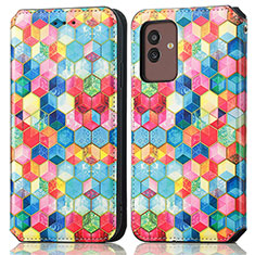 Leather Case Stands Fashionable Pattern Flip Cover Holder S02D for Samsung Galaxy M13 5G Mixed