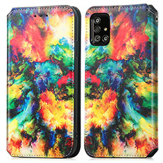 Leather Case Stands Fashionable Pattern Flip Cover Holder S02D for Samsung Galaxy M40S Mixed