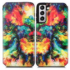 Leather Case Stands Fashionable Pattern Flip Cover Holder S02D for Samsung Galaxy S22 Plus 5G Mixed