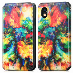Leather Case Stands Fashionable Pattern Flip Cover Holder S02D for Sony Xperia Ace III Mixed