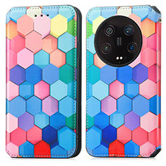 Leather Case Stands Fashionable Pattern Flip Cover Holder S02D for Xiaomi Mi 13 Ultra 5G Colorful