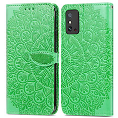 Leather Case Stands Fashionable Pattern Flip Cover Holder S04D for Huawei Honor X10 Max 5G Green