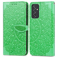 Leather Case Stands Fashionable Pattern Flip Cover Holder S04D for Samsung Galaxy A05s Green