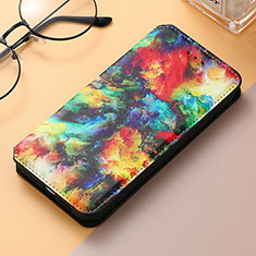 Leather Case Stands Fashionable Pattern Flip Cover Holder S04D for Samsung Galaxy S22 Ultra 5G Mixed