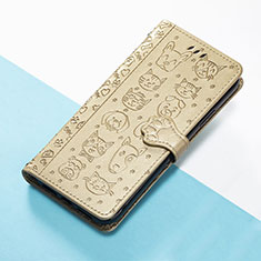 Leather Case Stands Fashionable Pattern Flip Cover Holder S05D for Nokia C12 Gold