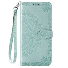 Leather Case Stands Fashionable Pattern Flip Cover Holder S05D for Samsung Galaxy M11 Green