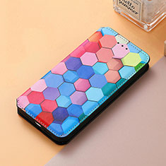 Leather Case Stands Fashionable Pattern Flip Cover Holder S06D for Huawei Honor 9X Colorful