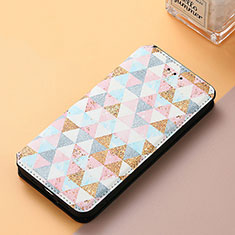 Leather Case Stands Fashionable Pattern Flip Cover Holder S06D for Huawei Honor Magic5 5G White