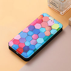 Leather Case Stands Fashionable Pattern Flip Cover Holder S06D for Huawei Nova 10 Colorful