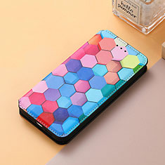Leather Case Stands Fashionable Pattern Flip Cover Holder S06D for Huawei Nova Y70 Plus Colorful