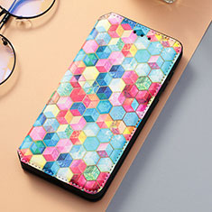 Leather Case Stands Fashionable Pattern Flip Cover Holder S06D for Samsung Galaxy S23 5G Colorful
