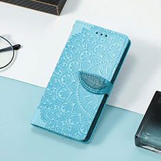 Leather Case Stands Fashionable Pattern Flip Cover Holder S08D for Huawei Honor Magic3 Pro 5G Blue