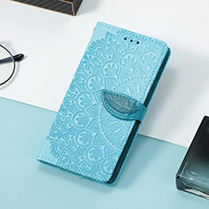 Leather Case Stands Fashionable Pattern Flip Cover Holder S08D for Huawei Honor X10 Max 5G Blue