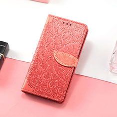 Leather Case Stands Fashionable Pattern Flip Cover Holder S08D for Huawei P40 Lite E Red