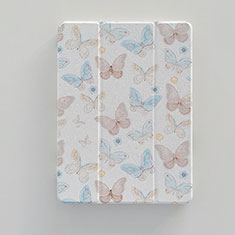 Leather Case Stands Fashionable Pattern Flip Cover Holder XH2 for Apple iPad 10.2 (2020) White