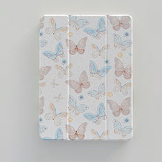Leather Case Stands Fashionable Pattern Flip Cover Holder XH2 for Apple iPad 10.2 (2021) White
