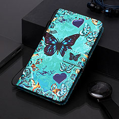 Leather Case Stands Fashionable Pattern Flip Cover Holder Y01B for Samsung Galaxy A20e Sky Blue