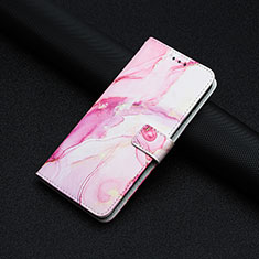 Leather Case Stands Fashionable Pattern Flip Cover Holder Y01X for Xiaomi Redmi 10A 4G Pink