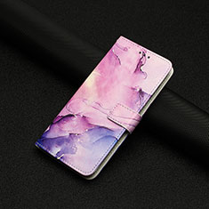 Leather Case Stands Fashionable Pattern Flip Cover Holder Y01X for Xiaomi Redmi 10A 4G Purple