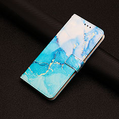 Leather Case Stands Fashionable Pattern Flip Cover Holder Y01X for Xiaomi Redmi 9C NFC Blue