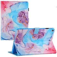 Leather Case Stands Fashionable Pattern Flip Cover Holder Y02B for Apple iPad 10.2 (2020) Sky Blue