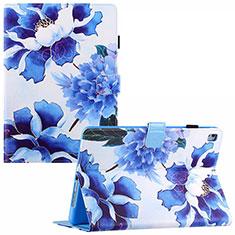 Leather Case Stands Fashionable Pattern Flip Cover Holder Y02B for Apple iPad Air 2 Blue