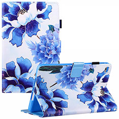 Leather Case Stands Fashionable Pattern Flip Cover Holder Y02B for Apple iPad Mini 4 Blue