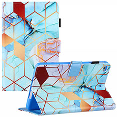 Leather Case Stands Fashionable Pattern Flip Cover Holder Y02B for Apple iPad Mini 4 Mint Blue