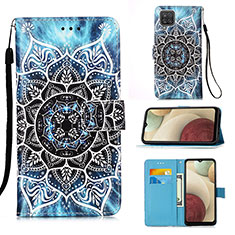 Leather Case Stands Fashionable Pattern Flip Cover Holder Y02B for Samsung Galaxy A12 Mixed