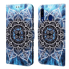 Leather Case Stands Fashionable Pattern Flip Cover Holder Y02B for Samsung Galaxy A20 Mixed