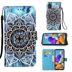 Leather Case Stands Fashionable Pattern Flip Cover Holder Y02B for Samsung Galaxy A21s Mixed