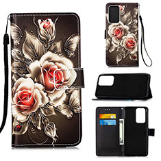 Leather Case Stands Fashionable Pattern Flip Cover Holder Y02B for Samsung Galaxy A33 5G Black