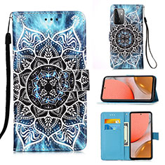 Leather Case Stands Fashionable Pattern Flip Cover Holder Y02B for Samsung Galaxy A72 5G Mixed