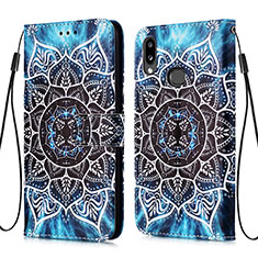 Leather Case Stands Fashionable Pattern Flip Cover Holder Y02B for Samsung Galaxy M01s Mixed
