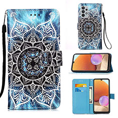 Leather Case Stands Fashionable Pattern Flip Cover Holder Y02B for Samsung Galaxy M32 5G Mixed
