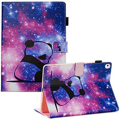 Leather Case Stands Fashionable Pattern Flip Cover Holder Y03B for Apple iPad 10.2 (2020) Purple